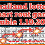 Thailand lottery non miss touch paper & chart rout game double 1.10.2564