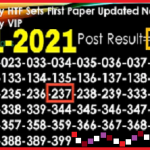 1-11-2021 Thai Lottery HTF Sets First Paper Updated