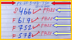 Prize Bond 750 Final First Tandola Routine Formula 15-10-2021