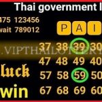 GLO Thai Government Lotto HTF Single Final Digit Paper Pairs 17-01-2022