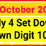 Thai Lottery Full Game 4 Set Down Digit Hot HTF Pair Scheme 16-10-2564