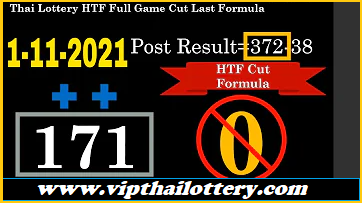 Thai Lottery HTF Full Game Cut Last Paper Formula 1-11-2021