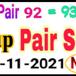 Thailand Lottery Cut Pair Pass and 3up Pair Set Next Draw 01-11-2564