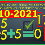 Thailand Lottery Winner Formulas Non Missing single digit 16th October 2021