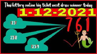 Thai lottery online big ticket next draw winner today 1-12-2021