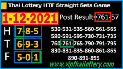 Thai Lottery HTF Straight Sets Game
