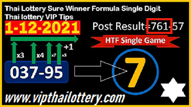 Thai-Lottery Sure Winner Formula Single Digit Direct Game 1-12-2564