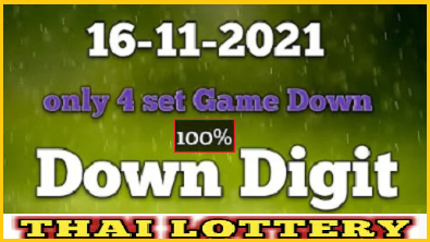 Thai Lotto HTF Digit only 4 set Game Down Touch Formula 16-11-64