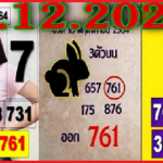 Thailand Lottery 3D Formula Pair Open Cut Digit 01-12-2021