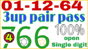 Thailand Lottery 3up Pair Pass Open Single Digit 01-12-2021