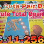 Thailand Lotto 3up Cut Pair Digit & Cut Total Open 16-11-2564