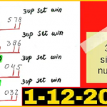 Thailand Lottery 3D Single Digit Long Term Pass Game Set Win 01/12/2564