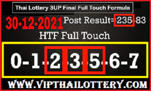 Thai Lottery 3UP Final Full Touch Formula 30-12-2021