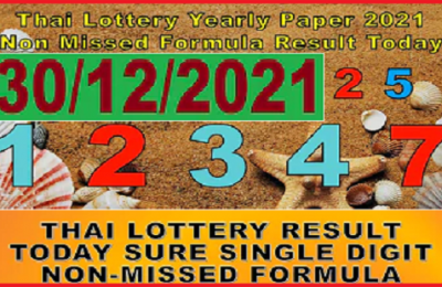 Thailand Government Lottery Non Miss Game 100% Single Digit 16/12/21