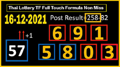 Thailand Lotto TF Full Touch Formula Non Miss 16-12-2021