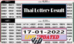 GLO Thai Government Lottery Result 17 January 2022