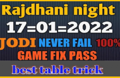 Rajdhani night open to close panel fix 17/01/2022 single vip game