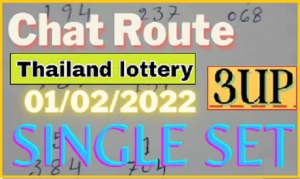 Thai lottery Games 3up Single Set Chart Route Calculation 01-02-2022