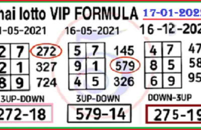 Thai lotto vip formula 3up down sure win 3d digit 17th January 2022