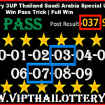 Thailand Lottery 3UP Saudi Arabia Special Win Pass Trick 01-02-2022