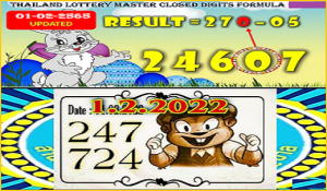 Thailand Lottery Middle Master Sets Closed Digits Formula 01-02-2565