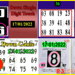 Thailand Lottery Single Touch Down Sure Cut Sets Game Tips 17-01-2022