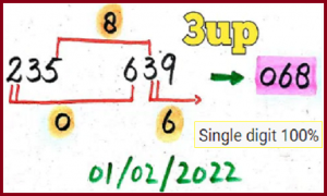 Thailand Lottery tips Single digit 100% Sure Hand-Made 1st February 2022