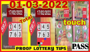 GLO Thailand Lottery Live Result 3up Hit Total Open 01/03/2022