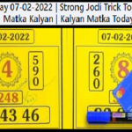 Kalyan 07-02-2022 free otc satta matka 100% Fixx single ank tricks