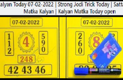 Kalyan 07-02-2022 free otc satta matka 100% Fixx single ank tricks