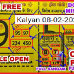 Rajdhani Night Today Otc Jodi Pana Chart Game Satta Matka 08-02-2022