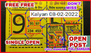 Rajdhani Night Today Otc Jodi Pana Chart Game Satta Matka 08-02-2022