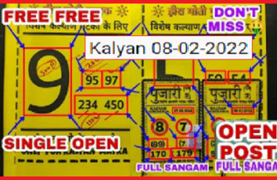 Rajdhani Night Today Otc Jodi Pana Chart Game Satta Matka 08-02-2022