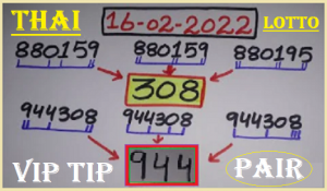 Thai Lottery 3up Down Set Open Total Sure Single Digit 16-02-2022