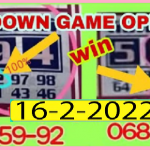 Thailand Lottery Down Hit Game Non Miss Open 01-04-2022