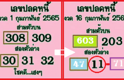 Thai Lottery Down 99% Sure Game 3up Close Digit Pair 16-02-2565