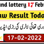 Thailand Government GLO Lottery Result 16 February 2022