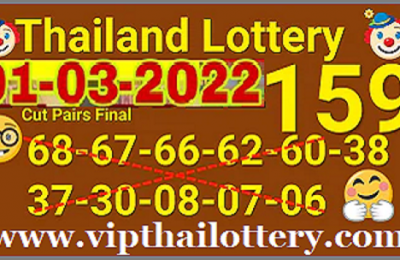 Thailand Government Lottery Cut Pairs Final Results 01-03-2022
