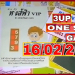 Thailand Lottery 3up One Set Game Cut Digit Total Open 16-02-2565