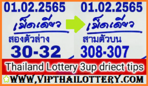 Thailand Lotto 3D Jackpot Touch Digit Tip Comparison 16-02-2565