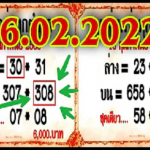 Thailand Lotto Single Pair 100% Touch Formula 16th February 2565