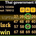 GLO Thai Government Lottery HTF Single Final Digit Pairs 01-04-2022