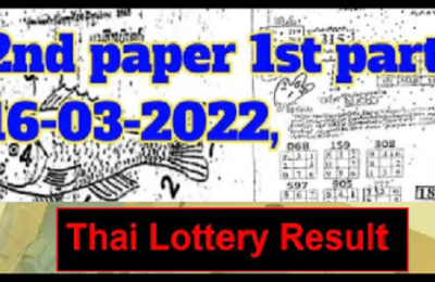 GLO Thai Lottery Results 2nd Paper 16 March 2022