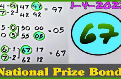 Thai Lottery National Prize Bond 3up Good Pair Digit Set 01-04-2022