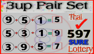 Thailand Lottery Today 3up Single Pair Formula 16-4-2022