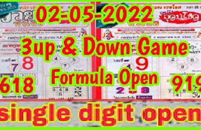 Thai Lotto Down Game Sigle Digit Formula Open 02-05-2022