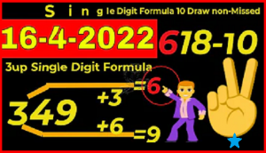 Thailand Lottery Results 3up Single Digit Formula non-Missed 16-4-2022