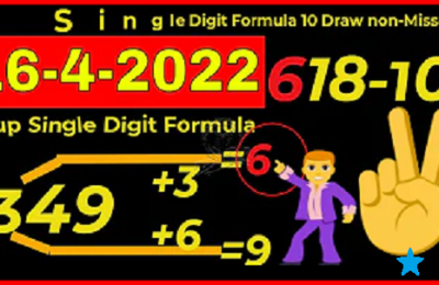 Thailand Lottery Results 3up Single Digit Formula non-Missed 16-4-2022