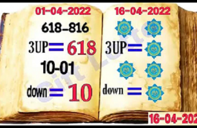 Thailand lottery 3up direct set Gift Lotto Result 16 April 2022