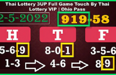 VIP Thai Lottery 3UP Full Game Touch Ohio Pass 2-5-2022